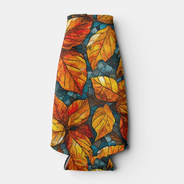 Rafraichisseur De Bouteilles Motif de mosaïque d'automne (Devant)