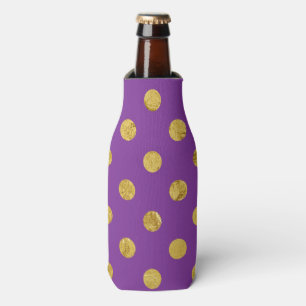 Rafraichisseur De Bouteilles Motif de point élégant de polka de feuille d'or