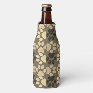 Rafraichisseur De Bouteilles motif Empreinte de patte Brown