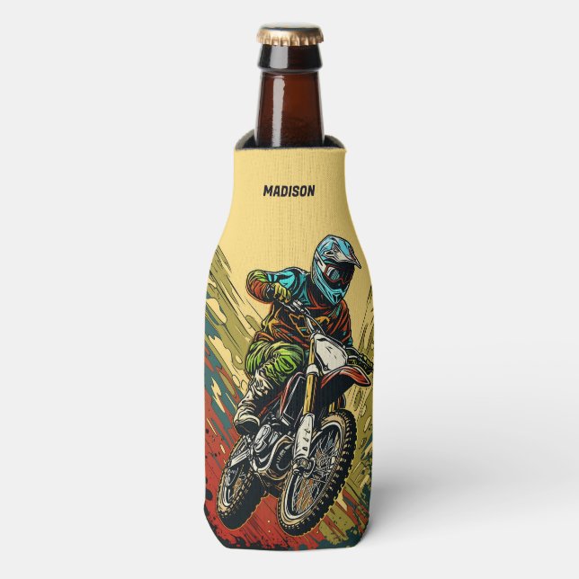 Rafraichisseur De Bouteilles Motocross de nom personnalisé (Bottle Devant)