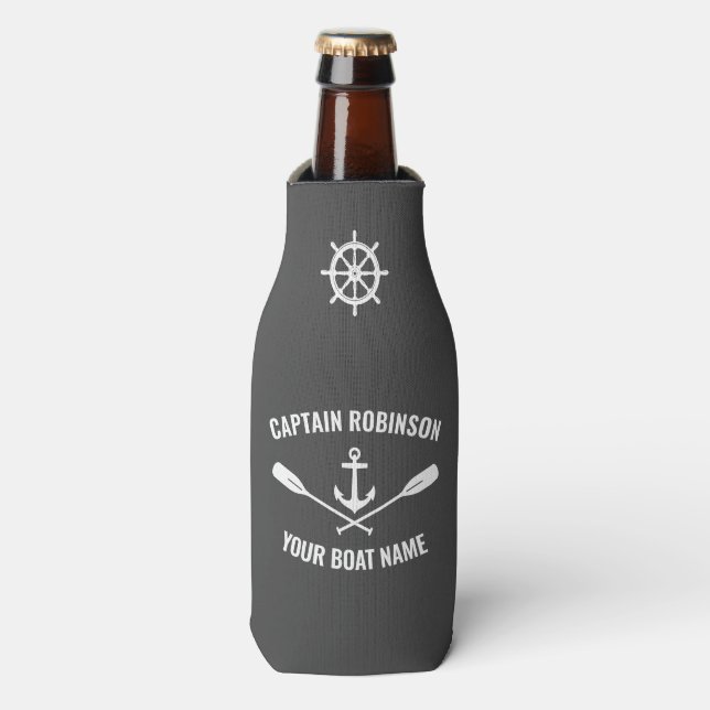Rafraichisseur De Bouteilles Nom du bateau Ancre nautique Voitures et navires R (Bottle Devant)