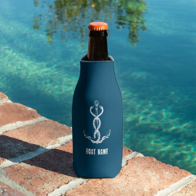 Rafraichisseur De Bouteilles Nom du bateau nautique poussière Ancre Bleu (Piscine in situ)