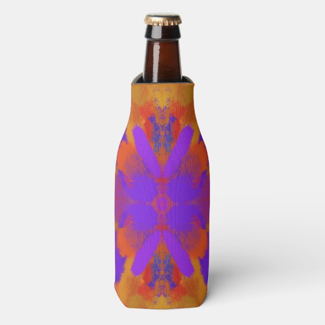 Rafraichisseur De Bouteilles Orange Purple And Red Abstract Graphic Art Design (Bottle Devant)