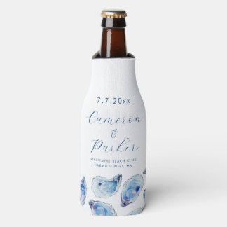Rafraichisseur De Bouteilles Oyster Blue Aquarelle Mariage Faveur