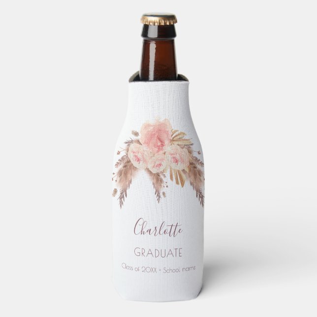 Rafraichisseur De Bouteilles Pampa rose fleurie pâturée (Bottle Devant)