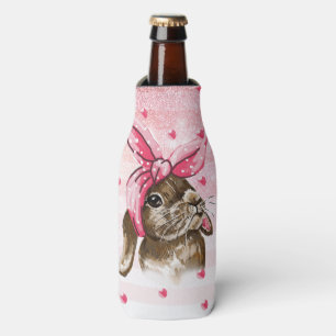 Rafraichisseur De Bouteilles Parties scintillant lapin peinte à la main mignonn