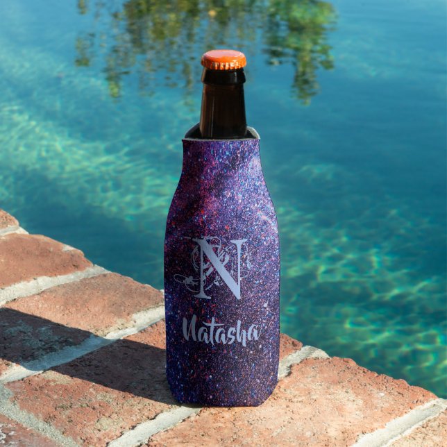 Rafraichisseur De Bouteilles Parties scintillant violette personnalisée (Piscine in situ)