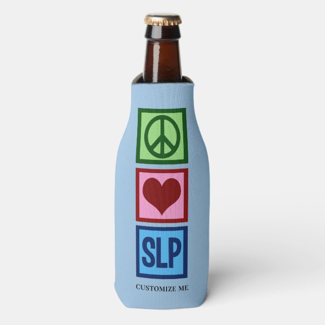 Rafraichisseur De Bouteilles Pathologie du langage vocal Paix Amour SLP Personn (Bottle Devant)