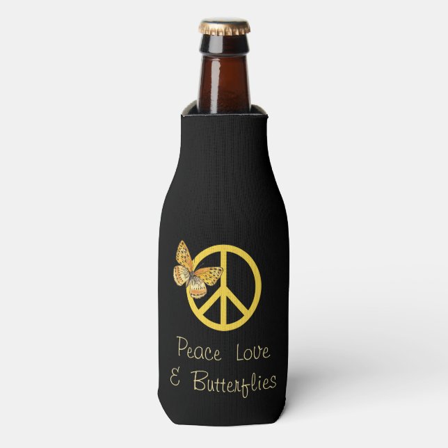 Rafraichisseur De Bouteilles Peace Love & Papillons (Bottle Devant)