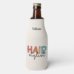 Rafraichisseur De Bouteilles Personnalisé Hair Styliste Retro Coiffeur Cadeau