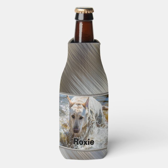 Rafraichisseur De Bouteilles Personnaliser : Yellow Labrador Photo encadrée (Bottle Devant)
