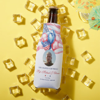 Rafraichisseur De Bouteilles Photo de retraite militaire personnalisée aux État