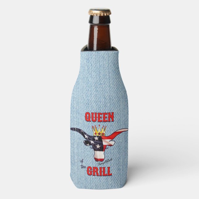 Rafraichisseur De Bouteilles Queen of the Grill - Longhorn Cow (Bottle Devant)