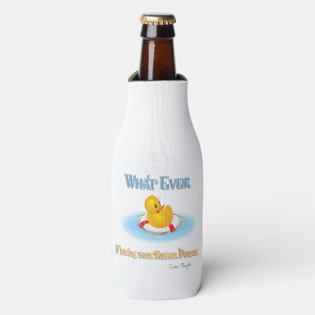 Rafraichisseur De Bouteilles Quoi qu'il Flotte votre Duckie en caoutchouc (Bottle Devant)