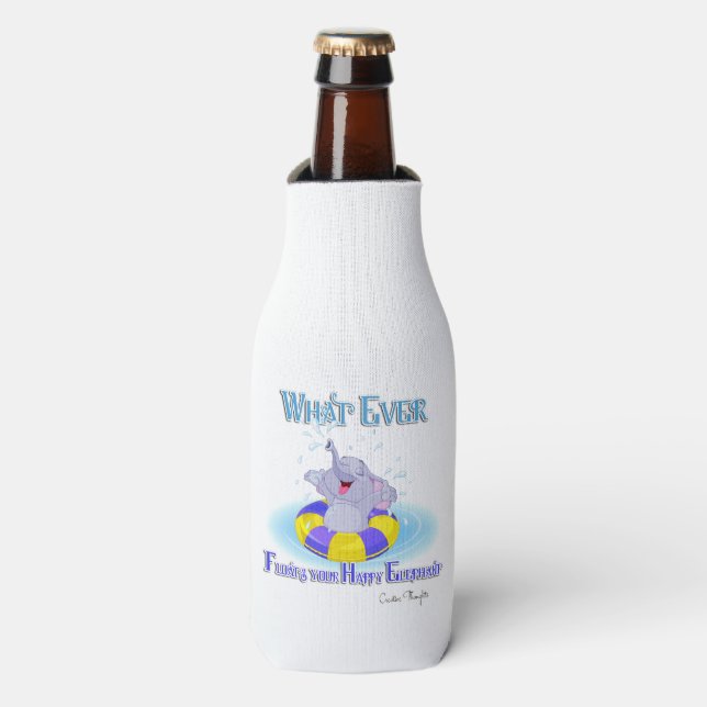 Rafraichisseur De Bouteilles Quoi qu'il flotte votre éléphant heureux (Bottle Devant)