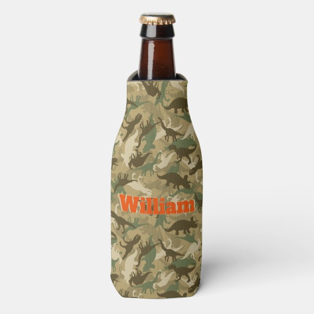 Rafraichisseur De Bouteilles Refroidisseur de bouteille camouflage dinosaure (Bottle Devant)