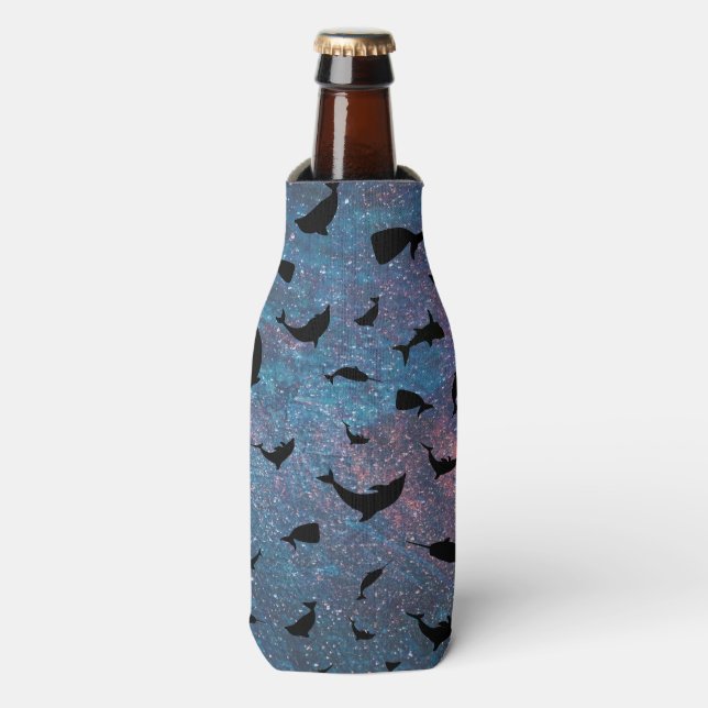 Rafraichisseur De Bouteilles requin de l'ombre baleine sur galaxie en pente (Bottle Devant)