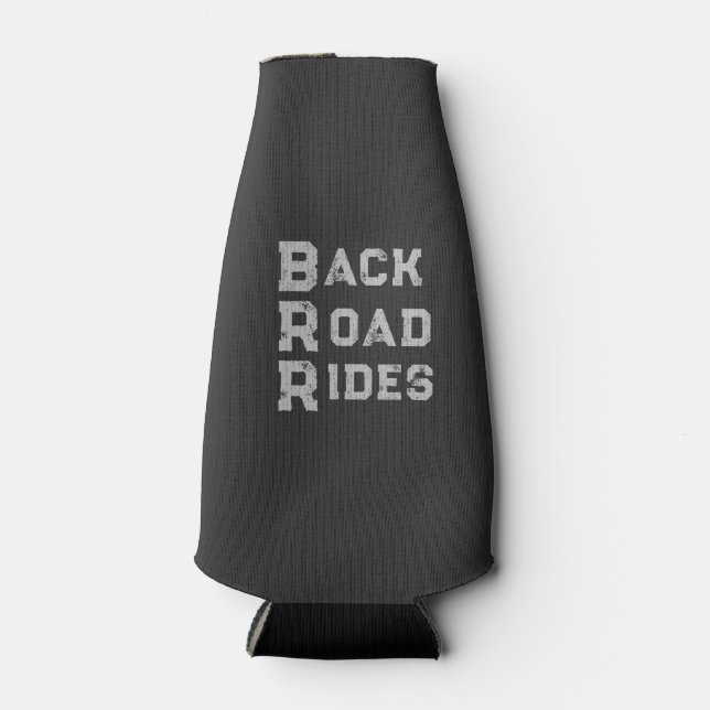 Rafraichisseur De Bouteilles Retour Routes Logo Gris Lettres (Devant)