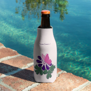 Rafraichisseur De Bouteilles Rêve d'été Pink Green Purple Papillon