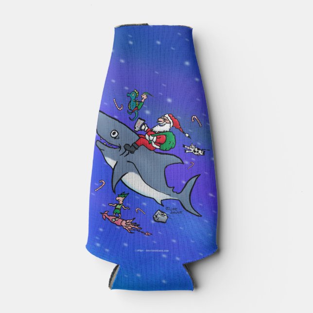 Rafraichisseur De Bouteilles Rêver D'Un Grand Requin Blanc Drôle Noël (Devant)