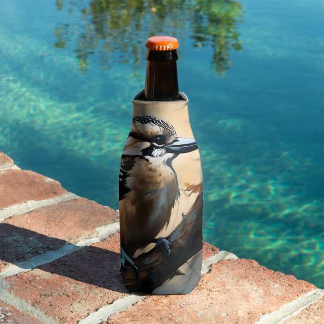 Rafraichisseur De Bouteilles Rires de charme : Kookaburra dans peinture à huile (Piscine in situ)