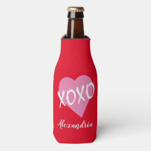 Rafraichisseur De Bouteilles Saint Valentin Coeur rose embrasse les câlins XOXO