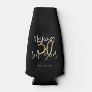 Rafraichisseur De Bouteilles Scénario moderne de 30 ans en noir et or