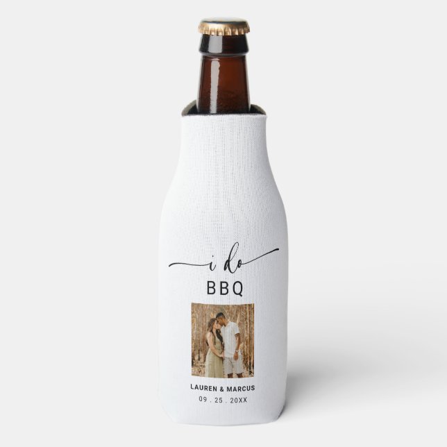Rafraichisseur De Bouteilles Script photo rustique élégant Je fais BBQ (Bottle Devant)