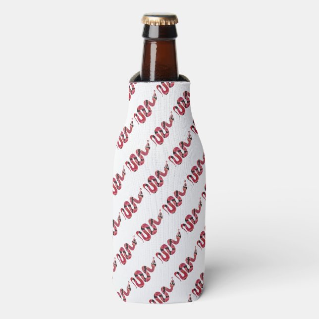 Rafraichisseur De Bouteilles Silhouettes noires et rouges du serpent (Bottle Devant)