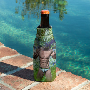Rafraichisseur De Bouteilles SlipperyJoe's homme adulte très musclé torse nu 