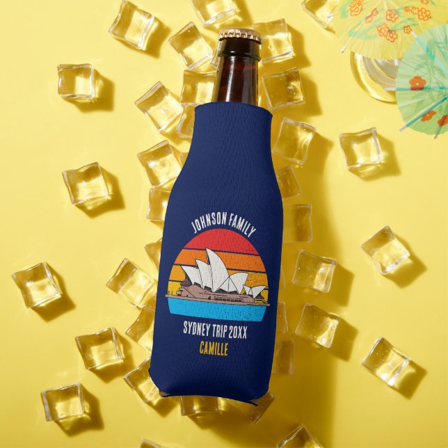 Rafraichisseur De Bouteilles Sydney Opera House Australie Voyage Custom Blue (Été in situ)