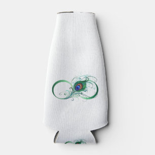 Rafraichisseur De Bouteilles Symbole d'infini avec plume de paon
