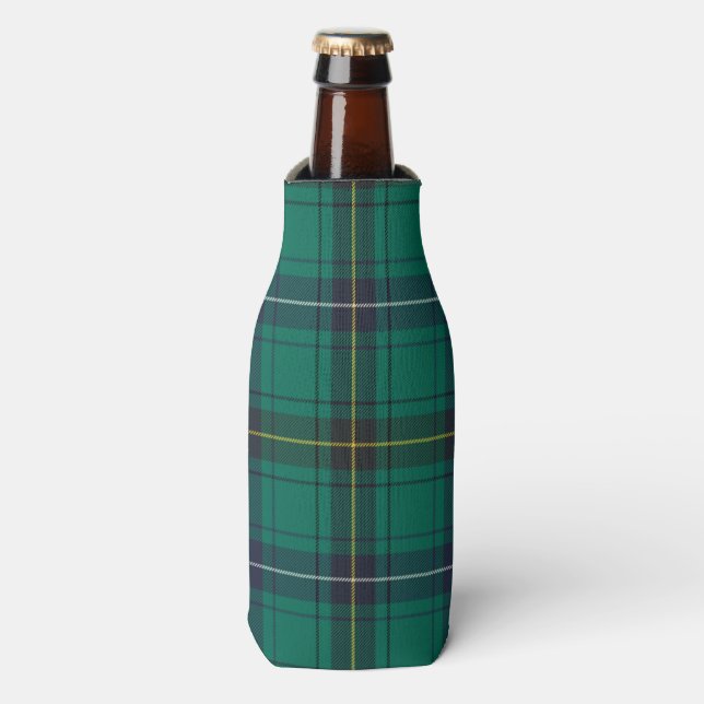 Rafraichisseur De Bouteilles Tartan Clan Henderson Plaid Green Motif (Bottle Devant)