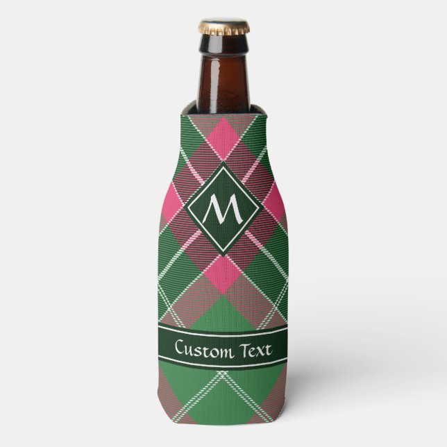 Rafraichisseur De Bouteilles Tartan vert et rose (Bottle Devant)