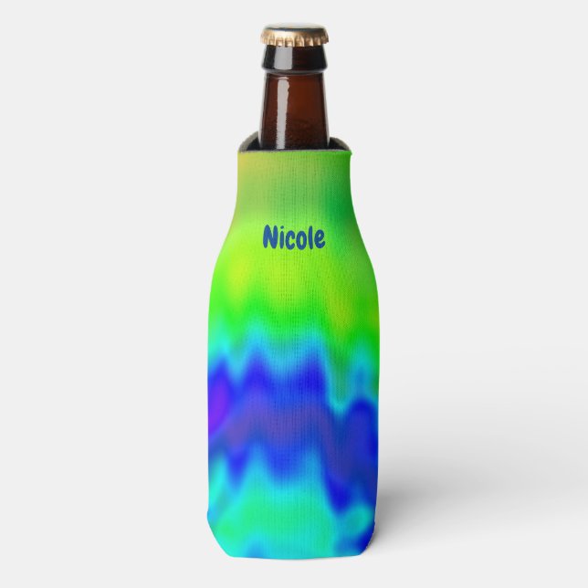 Rafraichisseur De Bouteilles Teinture à tarte Hippie personnalisée (Bottle Devant)