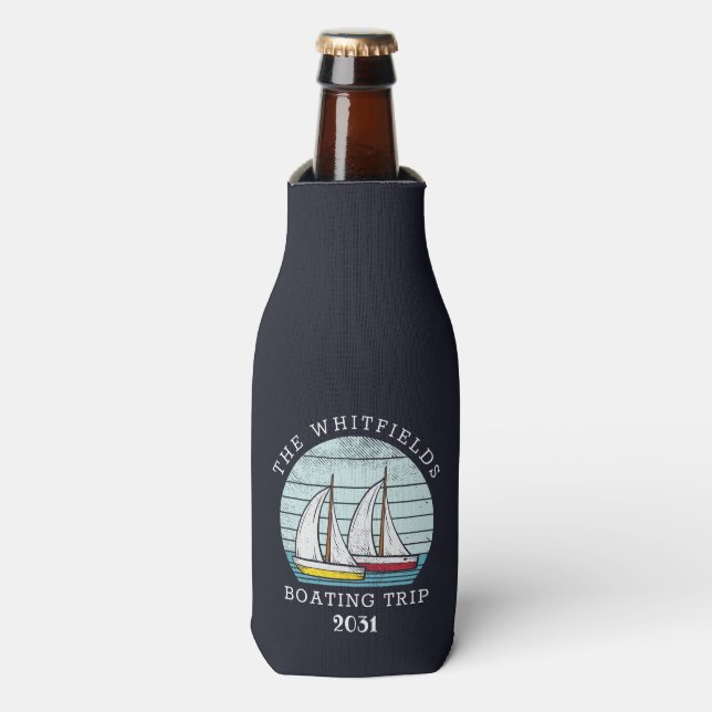 Rafraichisseur De Bouteilles Vacances d'été en famille Bateau Course de voile C (Bottle Devant)