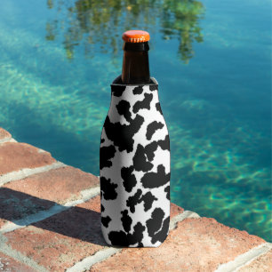 Rafraichisseur De Bouteilles Vache Noire Et Blanche Cacher Motif De Fourrure
