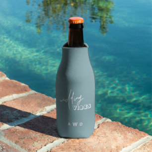 Rafraichisseur De Bouteilles Vibes Mariage turquoise Typographie blanche
