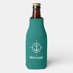 Rafraichisseur De Bouteilles Votre marine d'Ancre de boussole de nom de bateau