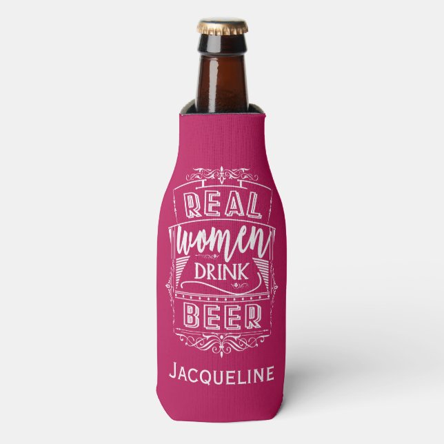 Rafraichisseur De Bouteilles Vraies Femmes Boire De La Bière (Bottle Devant)