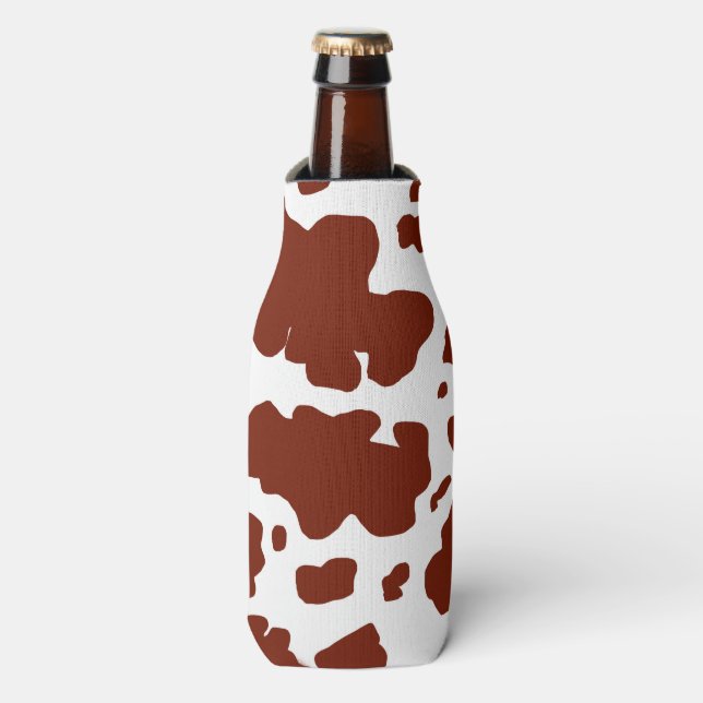 Rafraichisseur De Bouteilles Zones Brown de vache modernes Imprimer Cowboy (Bottle Devant)