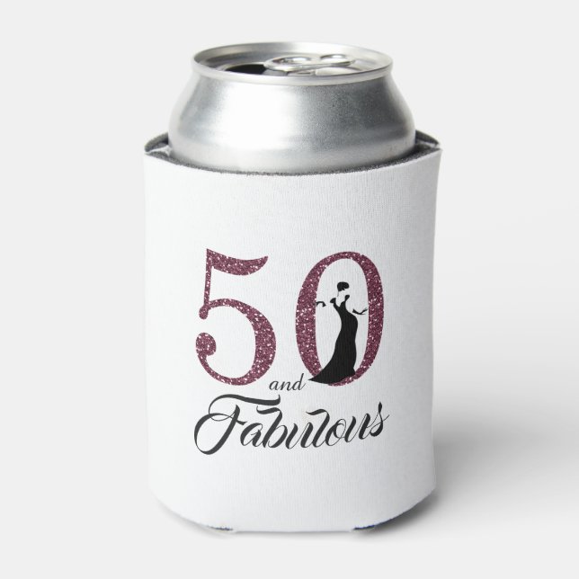 Rafraichisseur De Cannettes 50 et fabuleux | 50e anniversaire Canette cadeau r (Can devant)
