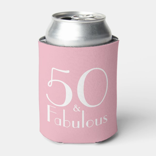 Rafraichisseur De Cannettes 50 Fabuleux Fille Rose Anniversaire Favor (Can devant)
