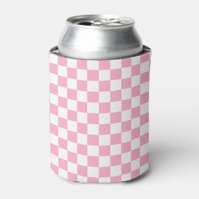 Rafraichisseur De Cannettes à damiers rose et blanc (Can devant)