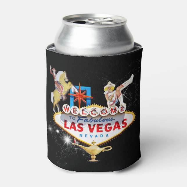 Rafraichisseur De Cannettes Affiche de bienvenue Las Vegas Sur Arrière - plan  (Can devant)