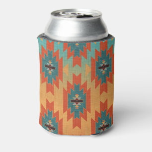 Rafraichisseur De Cannettes Aqua, Orange Ombre Southwestern Style Can Cooler