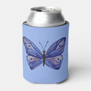 Rafraichisseur De Cannettes Aquarelle Bleu Papillon Personnalisé Peut refroidi