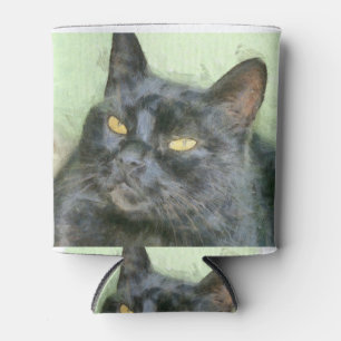Rafraichisseur De Cannettes Art crayon de chat noir