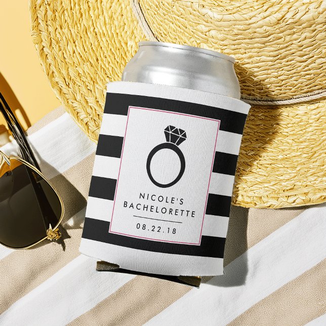 Rafraichisseur De Cannettes Bande noire en verre | Bachelorette (Créateur téléchargé)