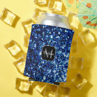 Rafraichisseur De Cannettes Bleu foncé profond brillant faux paillettes scinti